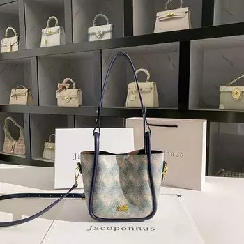 Bucket Combination Bags Women s Crossbody 2025 New Arrival Super Hot Fancy Light Luxury Minority One Shoulder Vegetable Basket Non-Collision Style Carriage Royal Blue