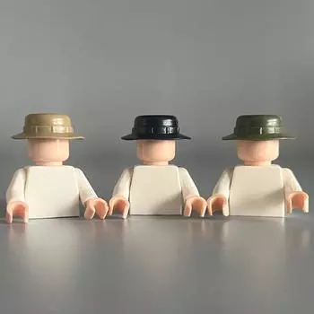 Bucket Hat Small Particles Building Block Toy Compatible Figurine Accessories Hair Hat With Straw Hat 0.1Kg Batch