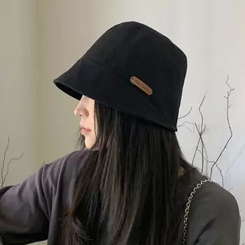 Bucket Hat Women s Summer Outing Korean Style Sun Hat Fashion Big Head Circumference New Arrival Sun Hat Sun Protection UV Hat Black Adjustable