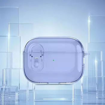 Buckle Applicable to Apple Earphone Case Airpods4 Generation Soft Case Minimalist Huaqiang North Third Generation PRO5 Generation Earphone Sleeves Airpods 3 Generation Transparent Blue