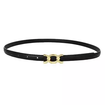 Buckle Metal Geometric Decoration Women Slim Waist Belt Versatile For Daily Use