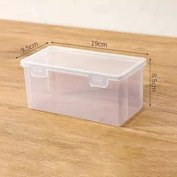 Buckled Desktop Storage Box Transparent Stationery Box Waterproof Pencil Case Sundries 19x9.5x8.5cm