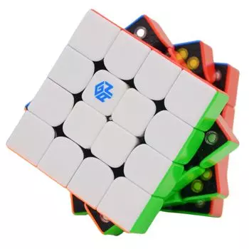 Bucubke GAN 460 M 4x4 Магнитный кубик без наклеек Speed Magic Magic Cube с магнитом GAN460 M 4x4x4 Соревновательный пазл Магнитный куб со встроенным магнитом