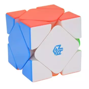 Bucubke GAN Skewb Standard 8 Магнитная головоломка без наклеек Конкурсный магический куб 3x3 Магнит GAN Skewb M 8 Магнит Скоростной куб Встроенный (Стандартная версия)