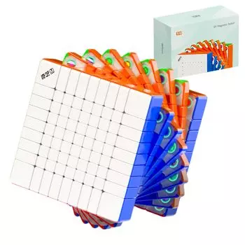 Bucubke QY 9x9 Магнитная головоломка без наклеек Подлинная 68-миллиметровая волшебная головоломка QY 9x9x9 с магнитом 2024 QY 9M Magneitc Puzzle Cube Built-in