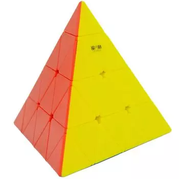 Bucubke QY Pyramid 4x4 Magic Triangle Cube без наклеек QY Pyramid 4x4x4 MoFangGe Puzzle Speed Cube