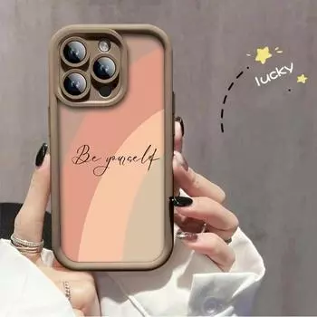 Будь собой цветной принтованный модный чехол гибкий мягкий силиконовый чехол TPU полная задняя крышка для iPhone Samsung iPhone 5 чёрный