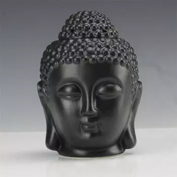 Будда Ароматическая масляная горелка Керамическая лампа для ароматерапии Свеча Арома-печь Масляная лампа Курильница белый