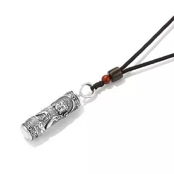 Будда кулон ожерелье контейнер держатель для таблеток коробка цилиндр цепочка ювелирные изделия A