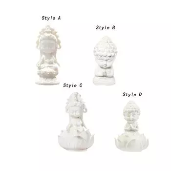 Buddhist Figure Statue Car Dashboard Ornament Adorable Decorative Cute Sculpture Meditating Statue for Housewarming Gift