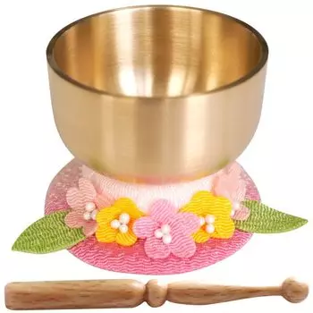 Буддийская буддийская утварь Orin Rin Mini Sky Flower Orin Hand Memorial Mini Orin Compact Cute Small Crepe Children Mizuko Memorial Pet Memorial (розовый) розовый
