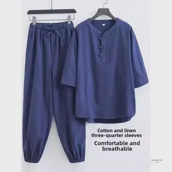 Буддийская и даосская одежда для дзен-медитации: Костюмы унисекс из хлопка и льна для богослужений, монахов и женская одежда эпохи Тан 3XL