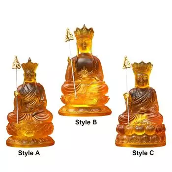 Буддийская статуэтка Миниатюрная буддийская фигурка на подставке из лотоса Сидящая статуэтка Будды для домашней полки Зала для йоги Настольный чайный домик