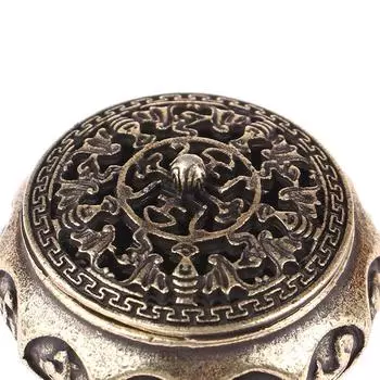 Буддийская утварь Курильница для благовоний Архаичный медный сплав Сандаловое дерево Домашняя мебель Украшения для дома и офиса