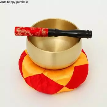 Буддийские принадлежности Медная чаша для звука Будды Медная утварь Поющие чаши Йога Медитация Практика Тибетская чаша Декоративные чаши