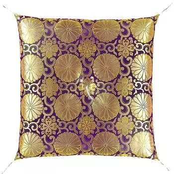 Буддийский алтарь Магазин Такита Сётэн Гозен Забутон Син Кинцу Фиолетовая поминальная служба Буддийский алтарь Буддийский храм Обон Использование золотой парчи Забутон Обон фиолетовый