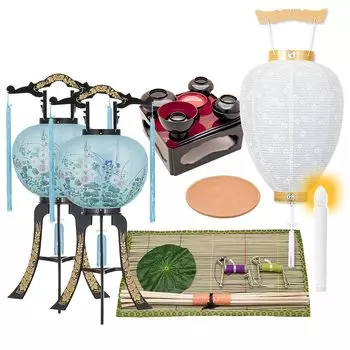 Буддийский магазин алтарей Takita Shoten Фонари Бон Принадлежности для Обон Набор для первого Обон Новый набор для Обон Набор вращающихся бумажных фонарей Фонари Бон Фонари Обон Обон