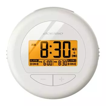 Будильник ADESSO с мощной вибрацией Bulbul Crush 2, новая батарея, беспроводной двойной будильник с подсветкой и функцией повтора сигнала, тонкий, компактный, большой