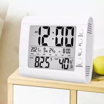 Будильник Большой экран Высокая точность Отображение даты Реакция в реальном времени Подсветка Дизайн Температура