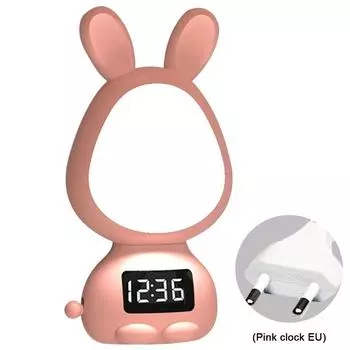 Будильник Bunny Time с силиконовой кнопкой для пульта дистанционного управления White clock EU
