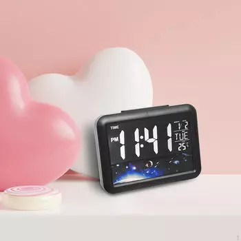 Будильник, цветной экран, функция подсветки, детская прикроватная тумбочка большого размера для жизни Style A