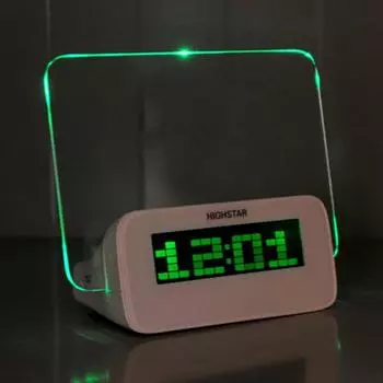 Будильник милый светодиодный цифровой будильник календарь флуоресцентная доска объявлений с ручкой зелёный