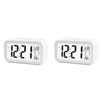 Будильник на батарейках настольные будильники функция повтора сигнала (белый) Делавэр