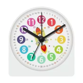 Будильник, прочный часовой/минутный масштаб, креативная форма, мультяшный светящийся декор для спальни для общежития