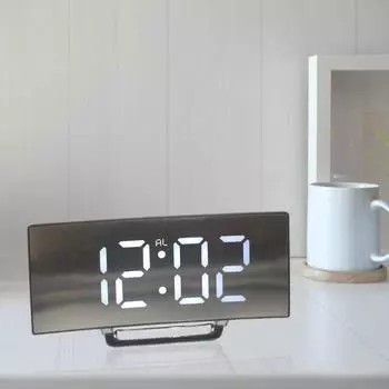 Будильник Прочный Регулируемый Цифровой Умный Будильник ABS для гостиной белый