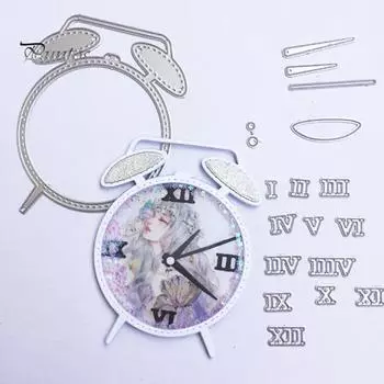 Будильник резки умирает DIY скрапбук бумажные карты альбом тиснение трафарет плесень