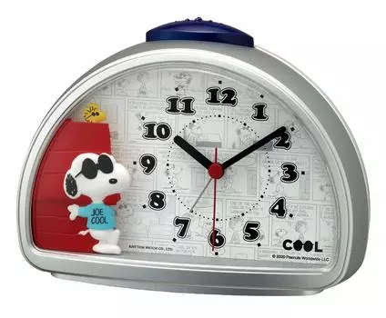 Будильник RHYTHM Snoopy аналоговый электронный звуковой будильник серебристый JOE COOL 4SE563MS19 серебряный