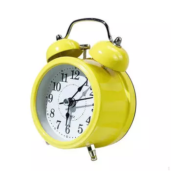 Будильник с чистым рингтоном и мягким свечением для декора спальни жёлтый