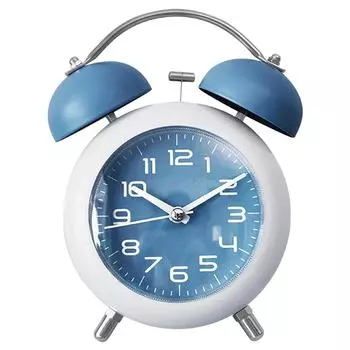 Будильник с двумя звонками Будильник с арабскими цифрами Бесшумный настольный будильник Ночной будильник Товары для дома зелёный