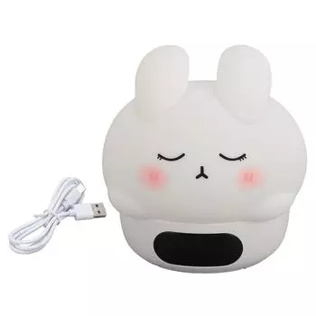 Будильник с ночником, перезаряжаемый силиконовый светильник с милым животным, настольный, ночник-будильник