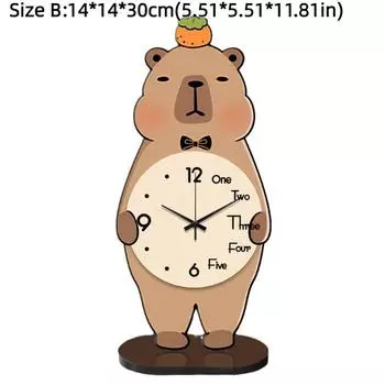 Будильник с животными, креативные настольные часы, новые настольные часы с капибарой, подарок A