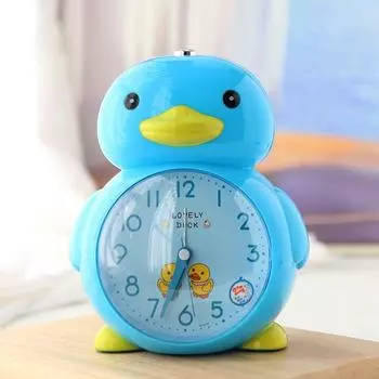 Будильник в виде утки из ревеня, милый и креативный, многофункциональный, бесшумный, ночник у кровати, ленивый, мультяшный, студенческий будильник в виде утки