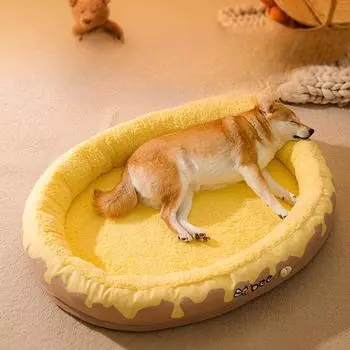 Будка для собак, всесезонная, можно разобрать и постирать, коврик для собак, зимний теплый коврик для сна для собак малых и средних размеров, зимний кошачий туалет S: 45 * 35CM