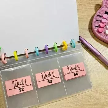 Бюджетная книга на 52 недели. Задача экономии денег. Планировщик бюджета. Переплет для сбережений.