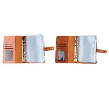 Бюджетный А6 с несколькими карманами, кольцами из нержавеющей стали, обложкой из искусственной кожи для офиса Pink