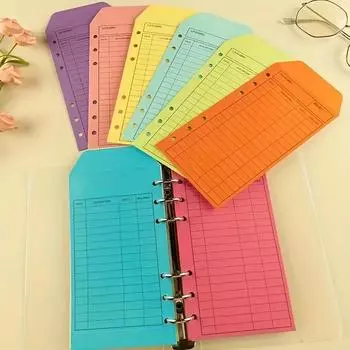 Бюджетный конверт Денежный конверт PP Скрепка, Ежемесячный Еженедельный Планировщик Бюджета для Экономии на Амортизационных Фондах Ежедневные Расходы