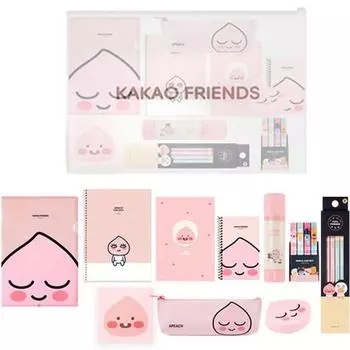 Бюджетный набор канцелярских принадлежностей Kakao Friends, новый семестр C, Apeach, 1 комплект, лучший персонаж Кореи