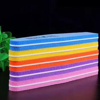 Буфер для ногтей, 10 шт./компл., двухсторонняя полировка, грубый грубый песок, большой ромб, губка для ногтей, буфер для искусственных ногтей синий