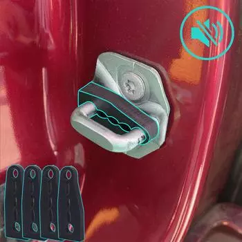 Буфер дверного замка автомобиля для Volvo S60 S80 XC60 XC70 V60, дребезжащий стоп, звукоизоляционные скрипы, глухой уплотнитель, скрипящий звуковой демпфер чёрный