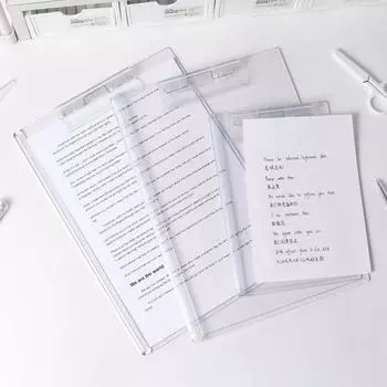 Буфер обмена A4 A5 Сверхмощный акриловый прозрачный буфер обмена Прозрачный планшет с низкопрофильным зажимом для офисной деловой работы