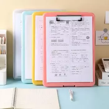 Буфер обмена для хранения файлов формата А4, большая коробка с емкостью, портативный многофункциональный бумажный файл для экзаменационных документов синий