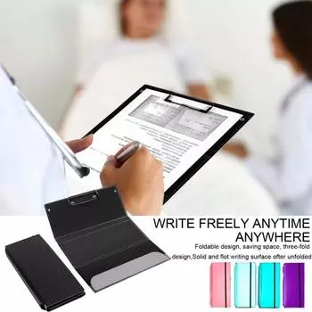 Буфер обмена для кормления Компактный прочный складной буфер обмена Портативная доска для письма для дома, школы, офиса, больницы светло-синий