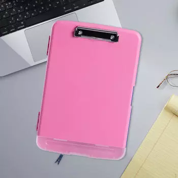 Буфер обмена с папкой для хранения, держателем для ручки, полипропилен для ухода за больными, размер А4 розовый