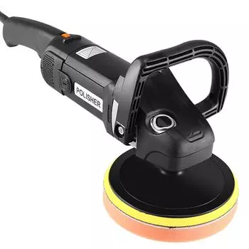 Буферная полировальная машина 1400 Вт, 7 дюймов, 6 дюймов, роторная буферная полировальная машина, 8 переменных скоростей, 600-3600 об/мин EU PLUG чёрный