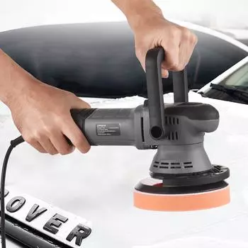 Буферная полировальная машина, 5-дюймовая полировальная машина 750 Вт, 6,5 А для детализации автомобилей, случайная орбитальная полировальная машинка для автомобильных буферов US Plug серый