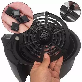 Буферная прокладка для фритюрницы Удобный мягкий безопасный буферный коврик для фритюрницы Легко заменить/установить буферный бампер Резиновая прокладка для фритюрницы для ресторана 10 pcs